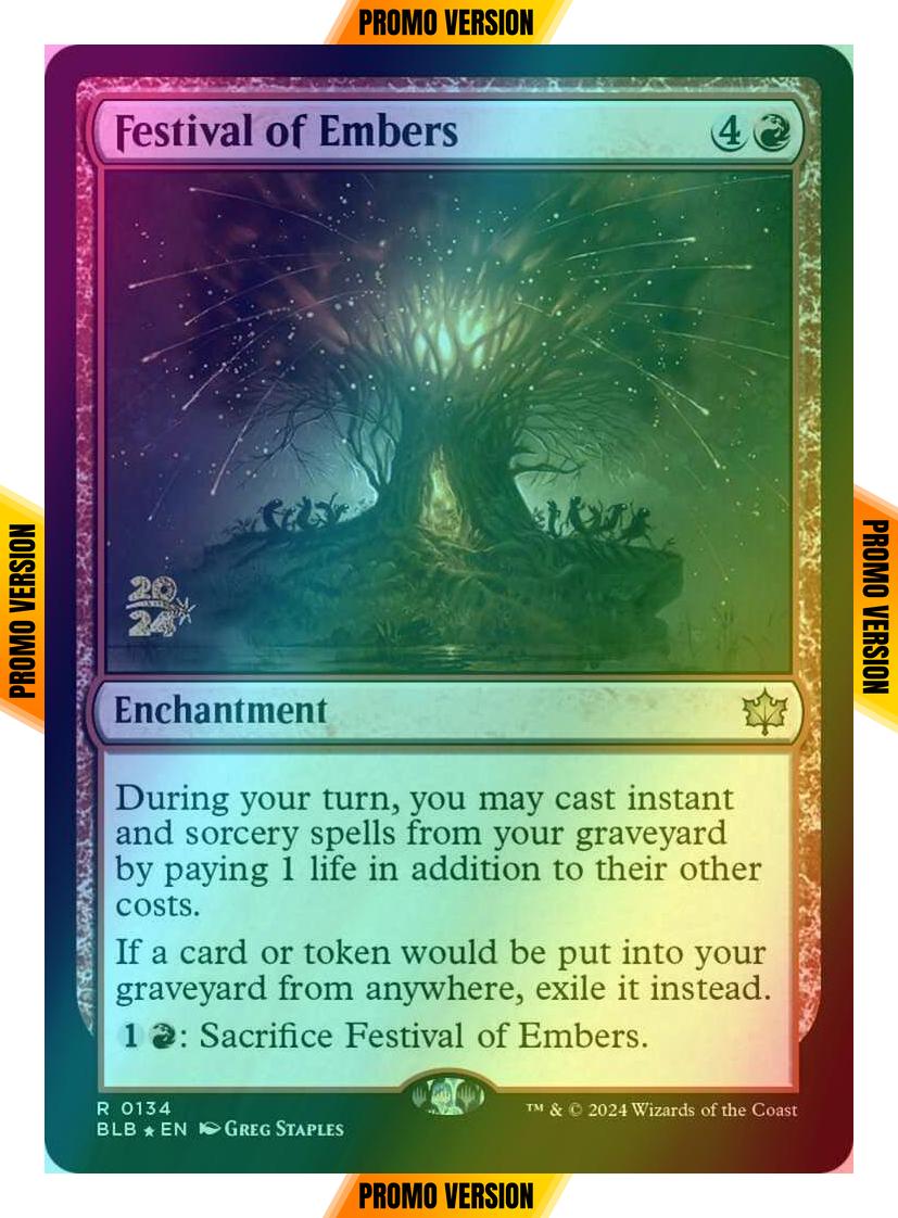 Festival of Embers [134s] [Prerelease] [Bloomburrow: Promos] [Foil]