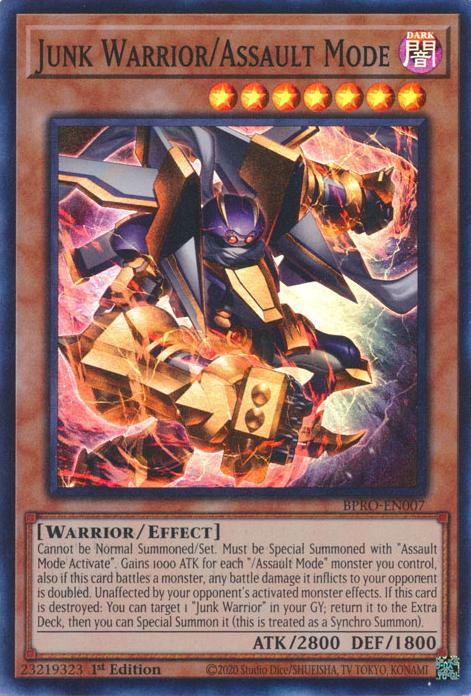Junk Warrior/Assault Mode - BPRO-EN007 - Super Rare - 1st Edition