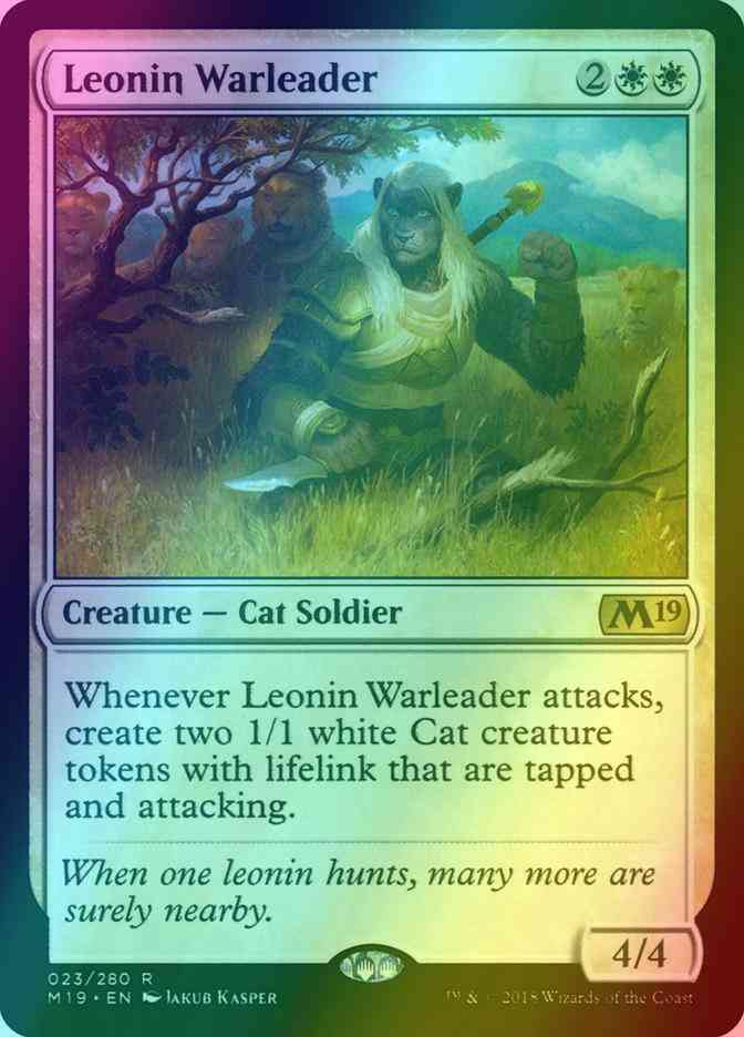 Leonin Warleader [23] [Core Set 2019] [Foil]
