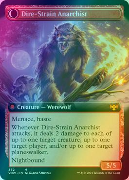 Volatile Arsonist // Dire-Strain Anarchist [382] [Extended Art] [Innistrad: Crimson Vow] [Foil]