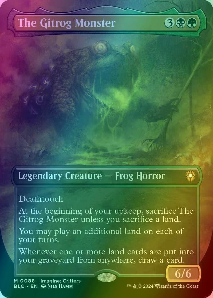 The Gitrog Monster [88] [Borderless] [Imagine: Critters] [Bloomburrow: Commander] [Foil]