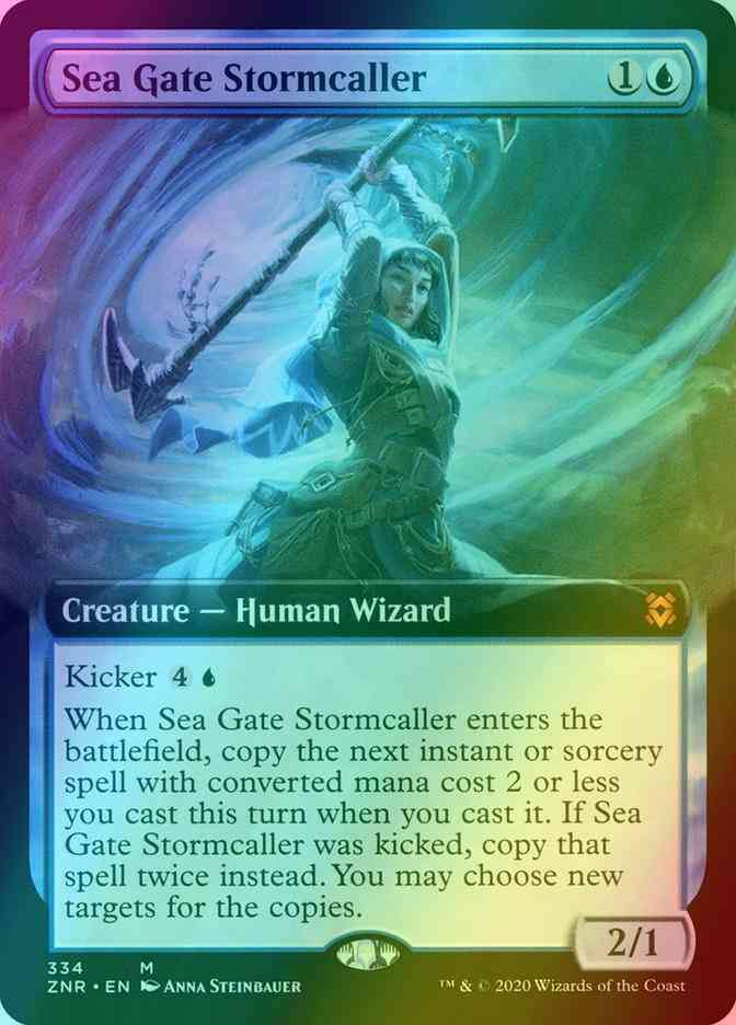 Sea Gate Stormcaller [334] [Extended Art] [Zendikar Rising] [Foil]