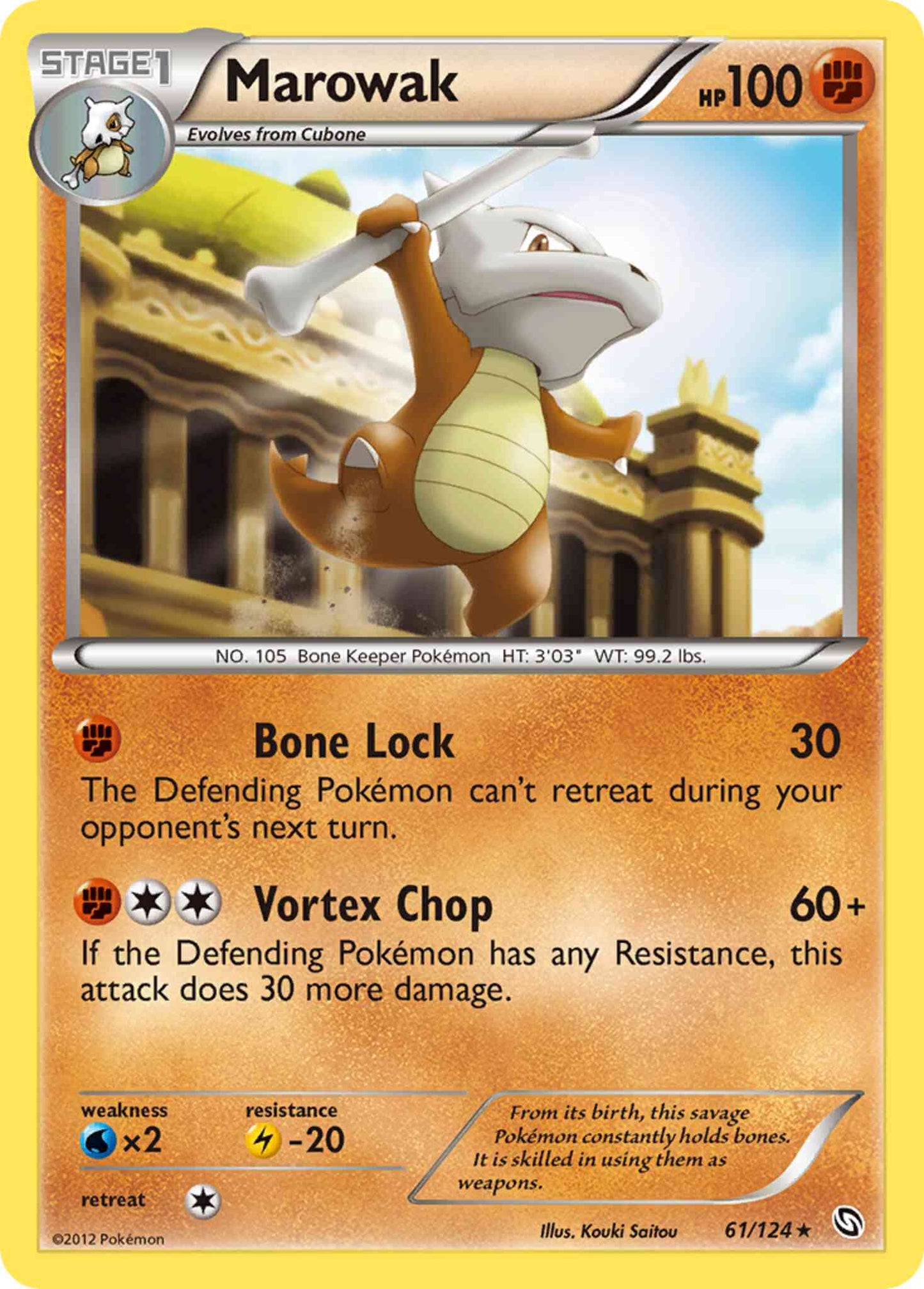 Marowak - 61/124 - Rare [bw6-61] [Non-Holo]
