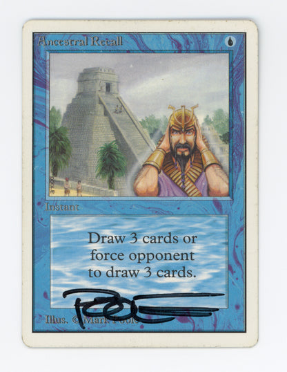 Ancestral Recall — Signed — ID 17988