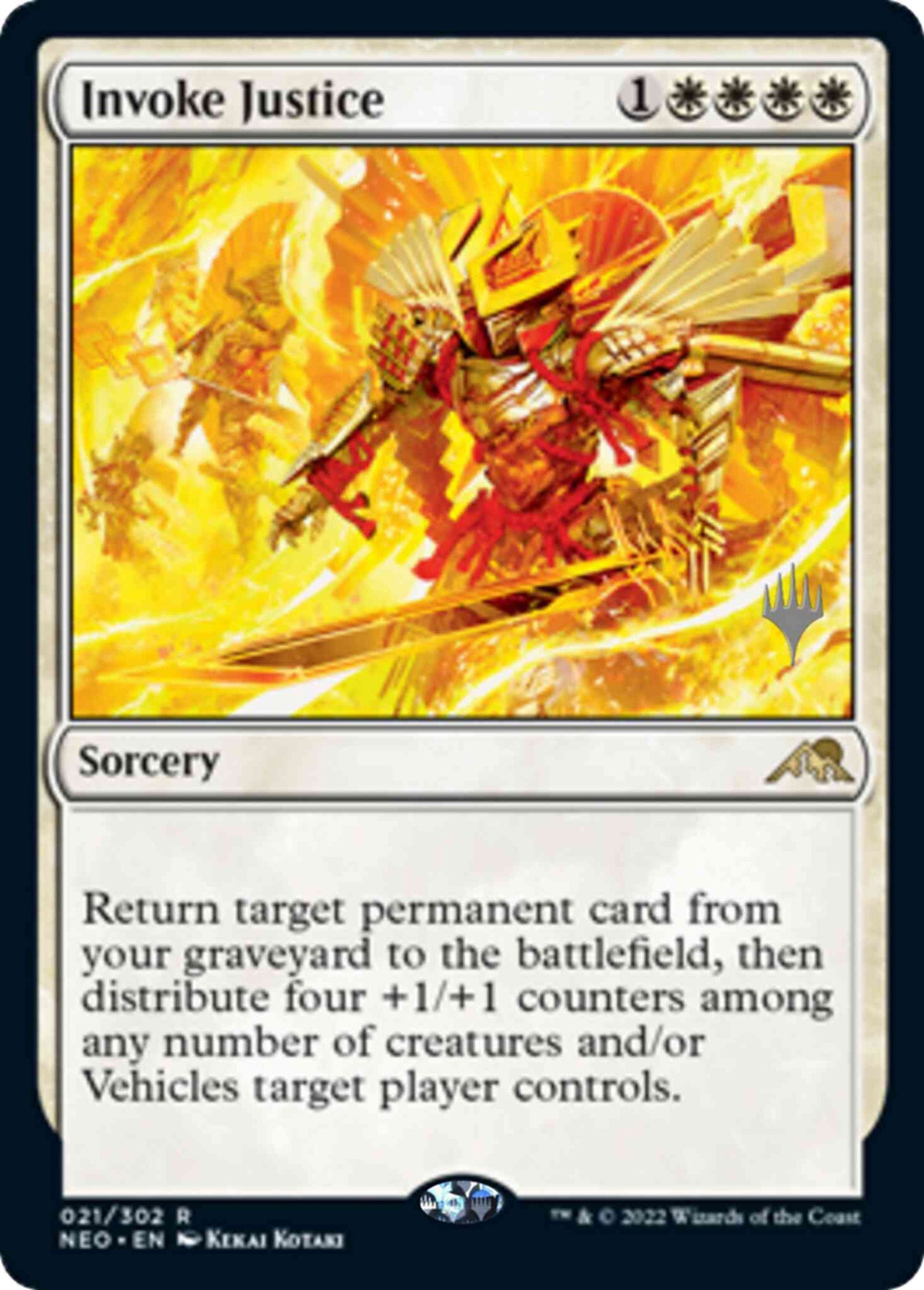 Invoke Justice [Promo Pack] [21p] [Kamigawa: Neon Dynasty: Promos] [Non-Foil]