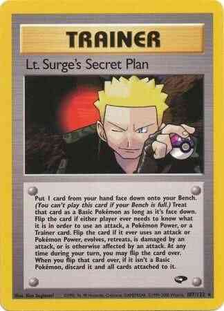 Lt. Surge's Secret Plan - 107/132 - Rare - Unlimited [gym2U-107] [Non-Holo]