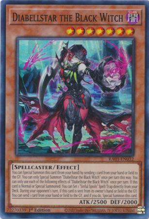 Diabellstar the Black Witch - RA03-EN032 - Super Rare - 1st Edition