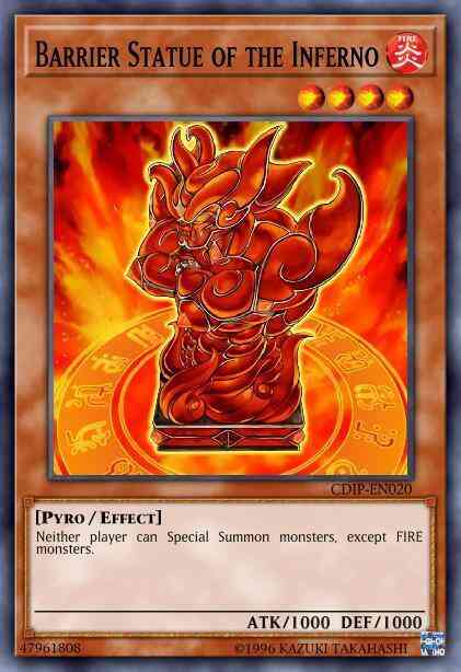 Barrier Statue of the Inferno - MAGO-EN113 - Rare - 1st Edition
