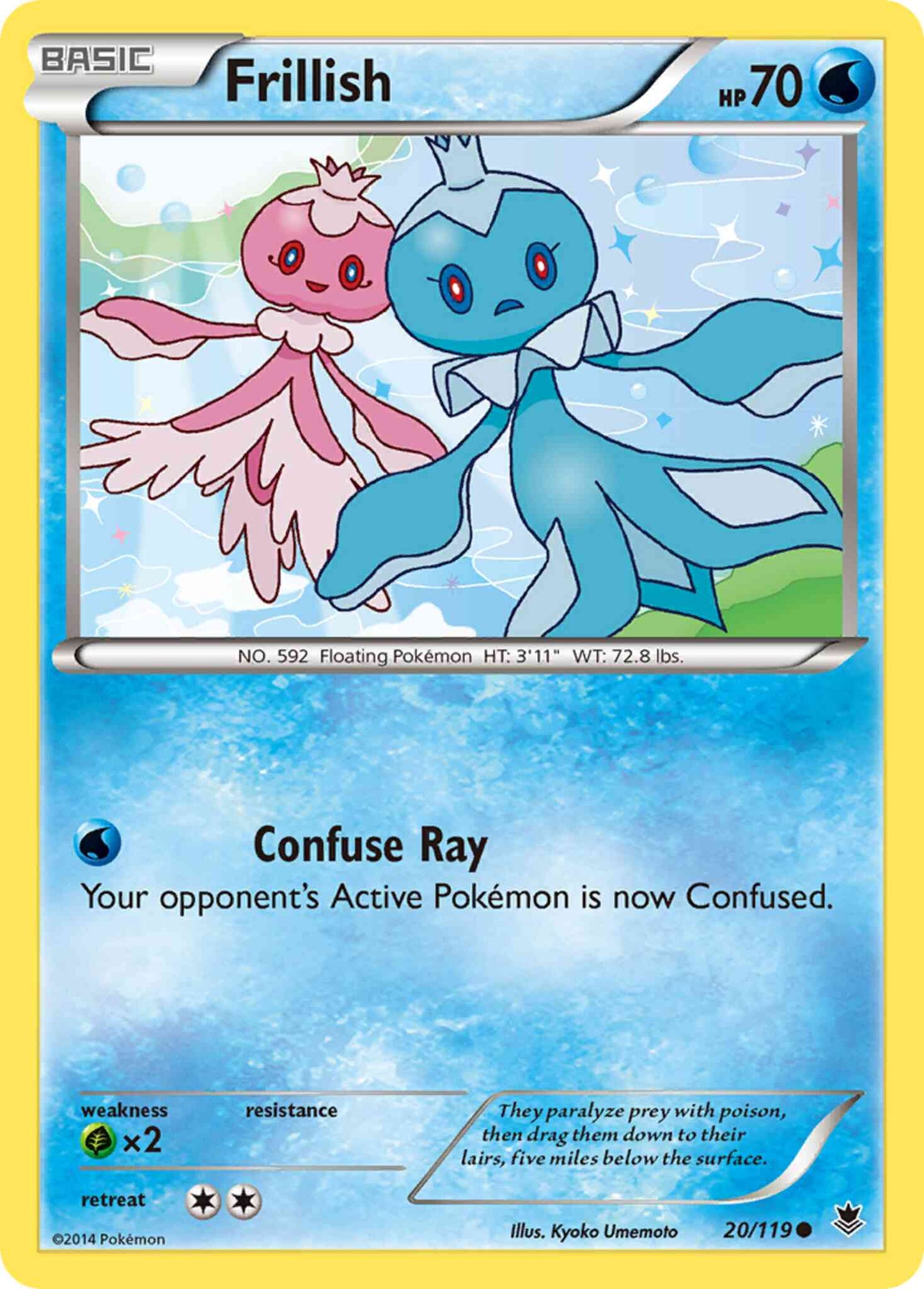 Frillish - 20/119 - Common [xy4-20] [Reverse Holo]