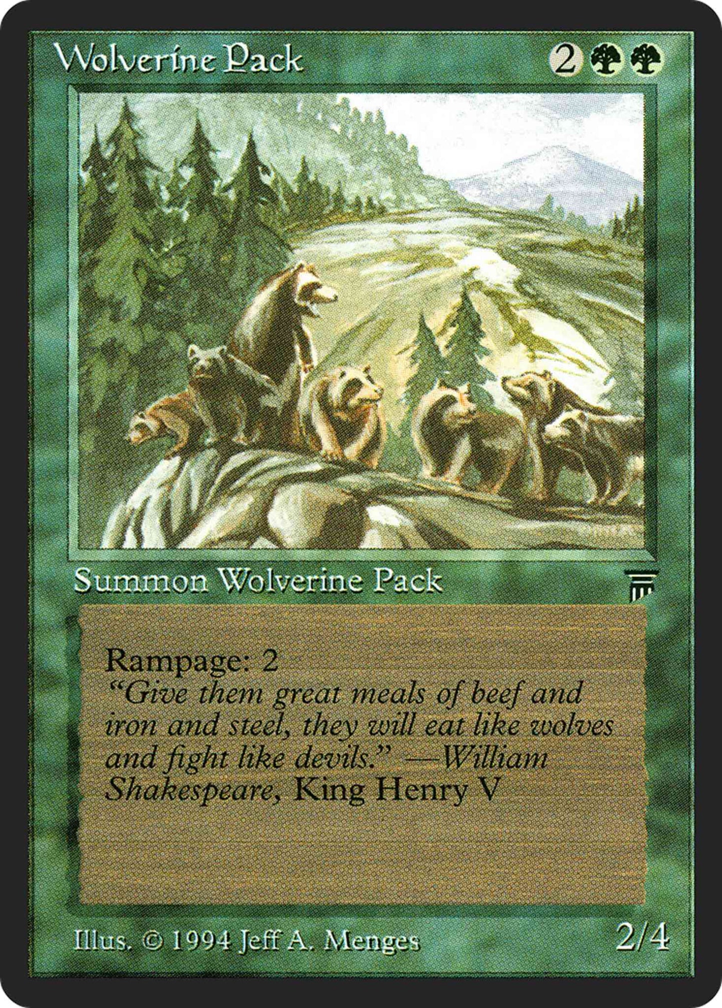 Wolverine Pack [214] [Legends] [Non-Foil]