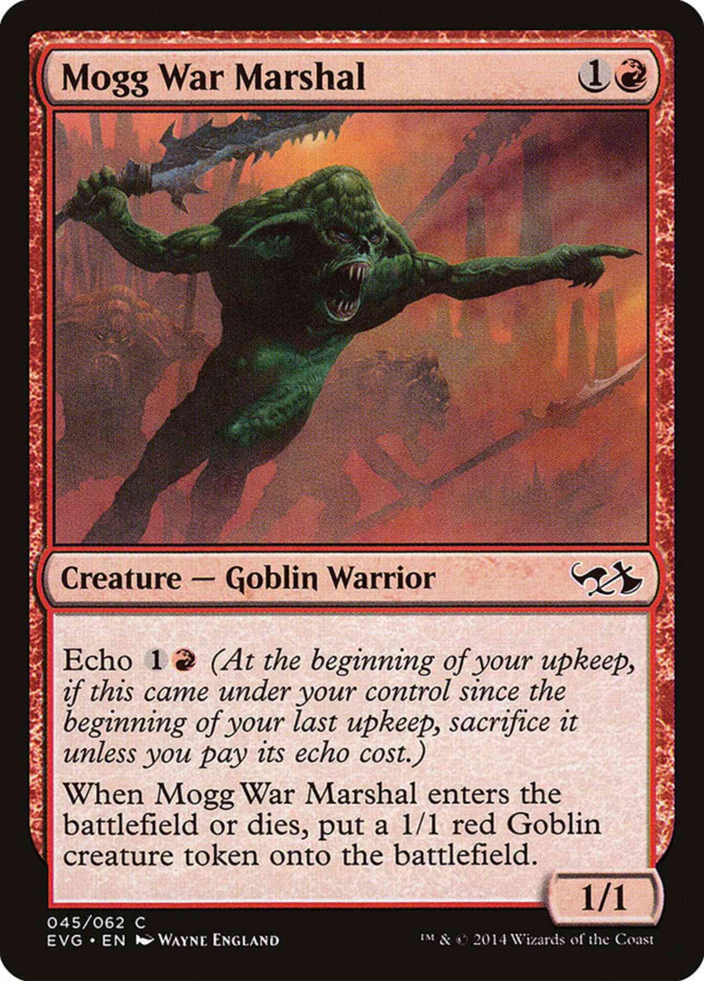 Mogg War Marshal [45] [Duel Decks Anthology: Elves vs. Goblins] [Non-Foil]