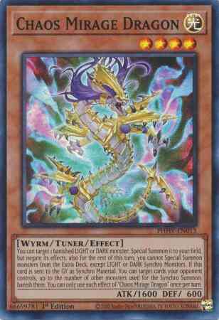 Chaos Mirage Dragon - PHHY-EN013 - Super Rare - 1st Edition