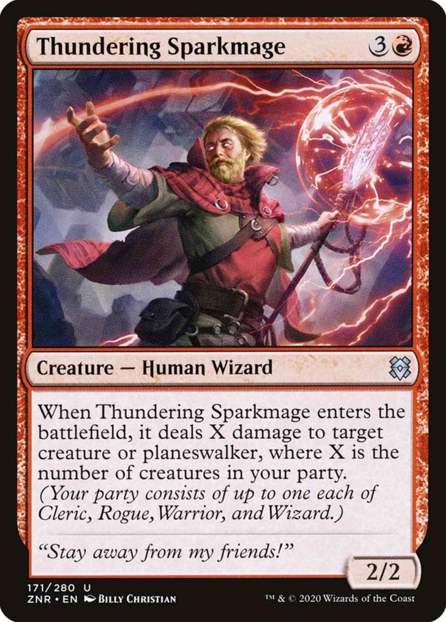Thundering Sparkmage [171] [Zendikar Rising] [Non-Foil]