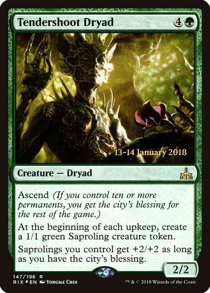 Tendershoot Dryad [147s] [Rivals of Ixalan Promos] [Foil]