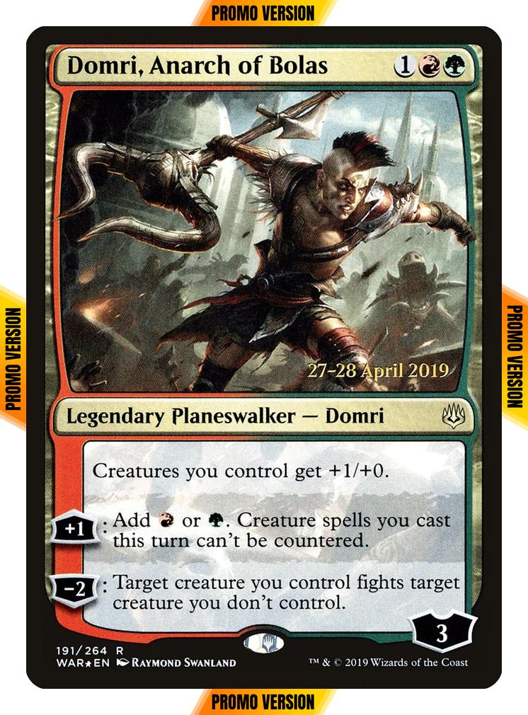 Domri, Anarch of Bolas [Prerelease] [191s] [War of the Spark Promos] [Foil]