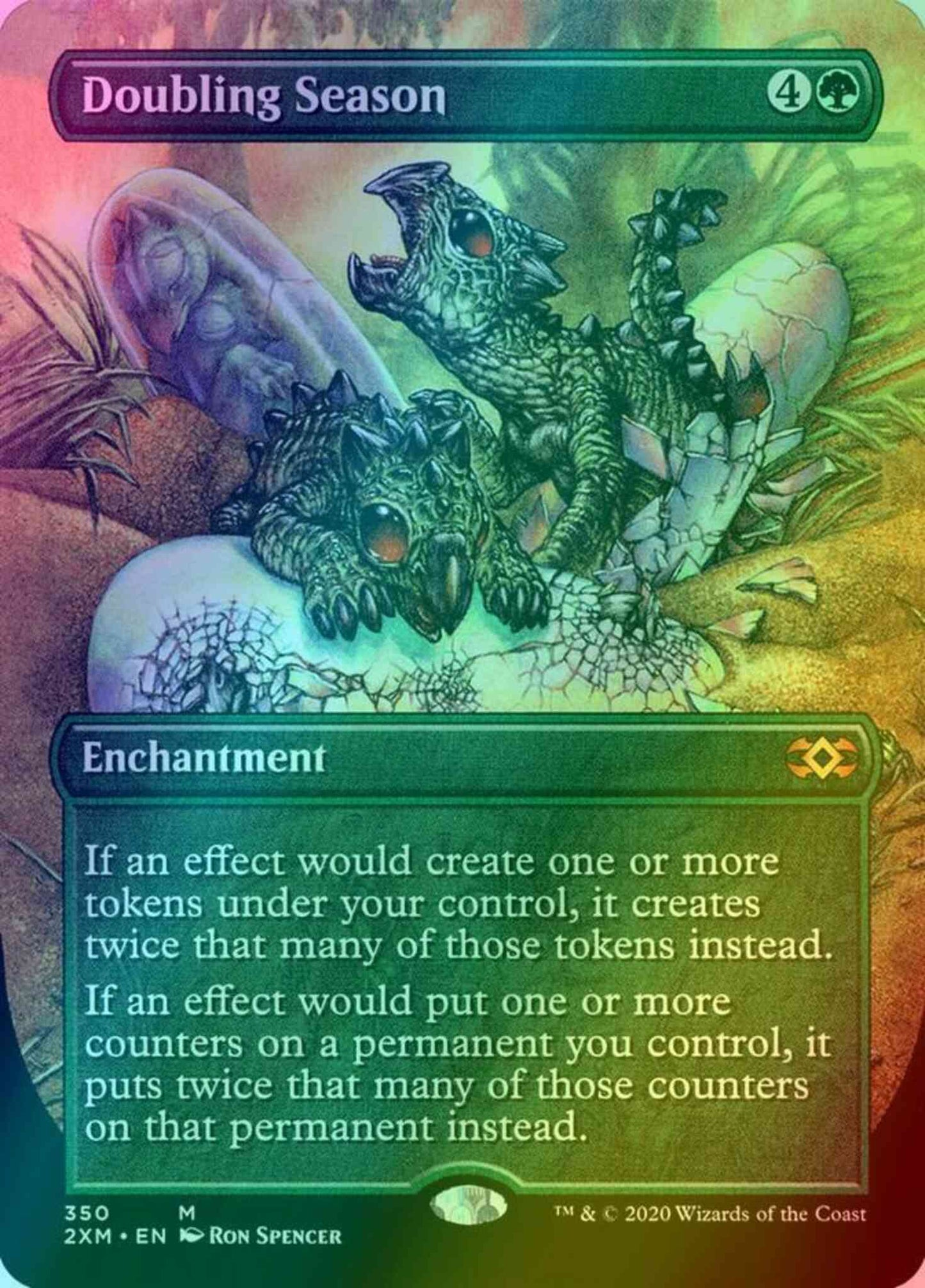 mtg cards similar to doubling season it puts twice that many of those counters on that permanent instead. Doubling Season (WOT) #101 |