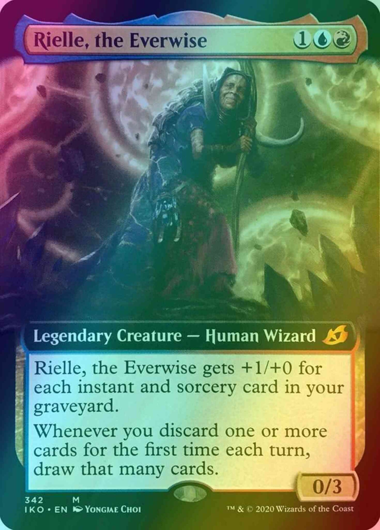 Rielle, the Everwise [342] [Extended Art] [Ikoria: Lair of Behemoths] [Foil]