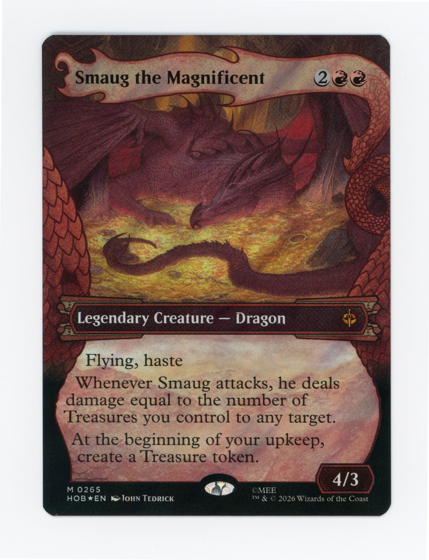 Smaug the Magnificent — Borderless|Dragon Hoard|Surge Foil — ID 19857