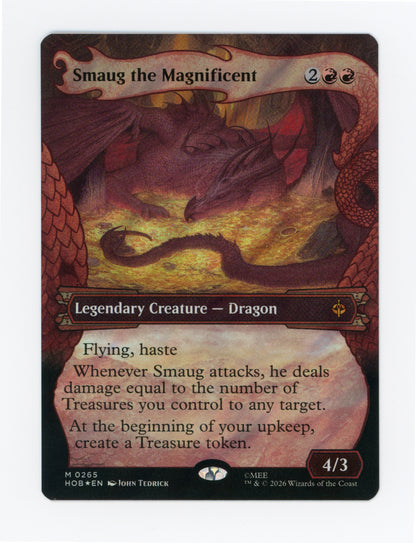 Smaug the Magnificent — Borderless|Dragon Hoard|Surge Foil — ID 19857