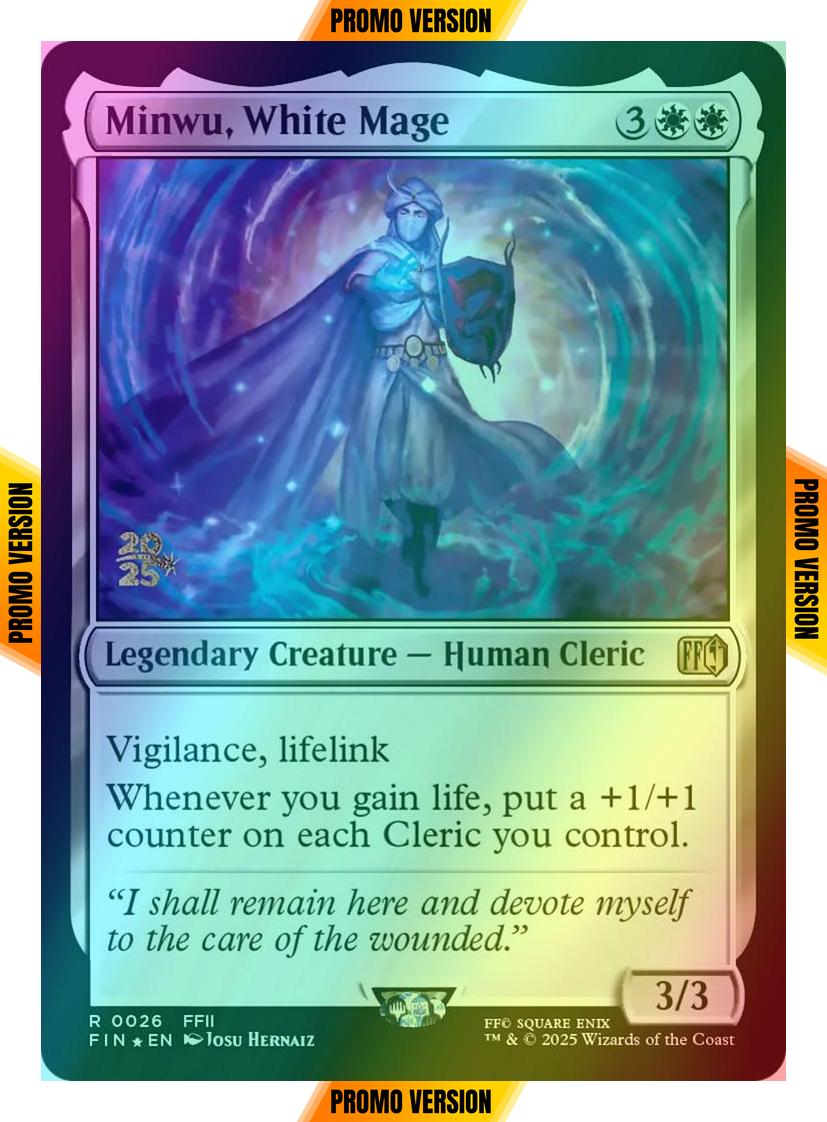Minwu, White Mage [26s] [Prerelease] [FINAL FANTASY: Promos] [Foil]