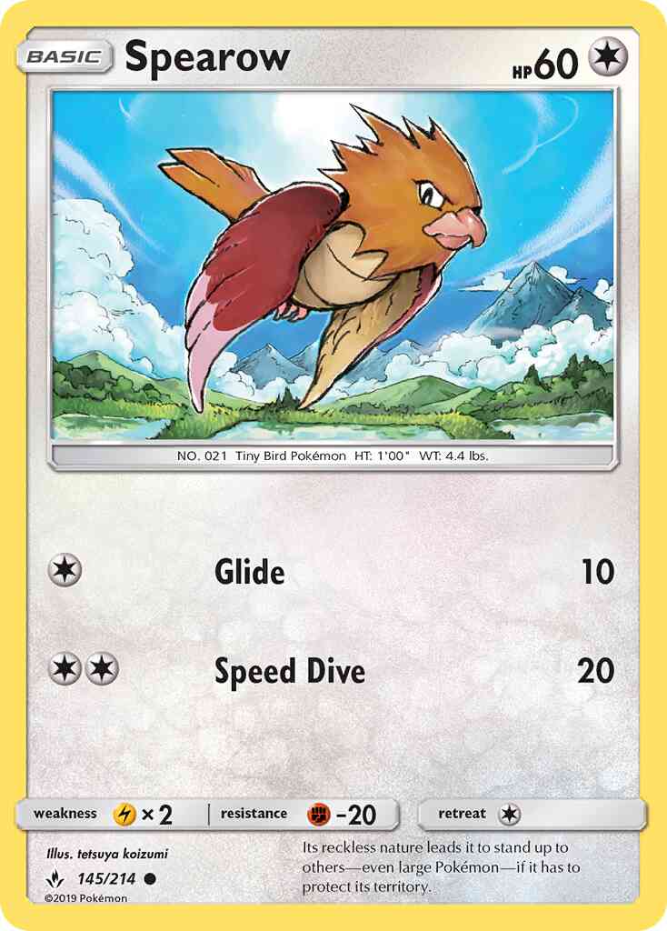 Spearow - 145/214 - Common [sm10-145] [Reverse Holo]