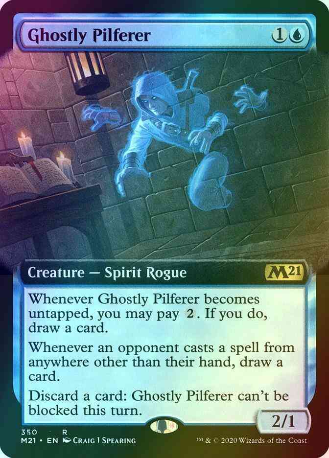 Ghostly Pilferer [350] [Extended Art] [Core Set 2021] [Foil]