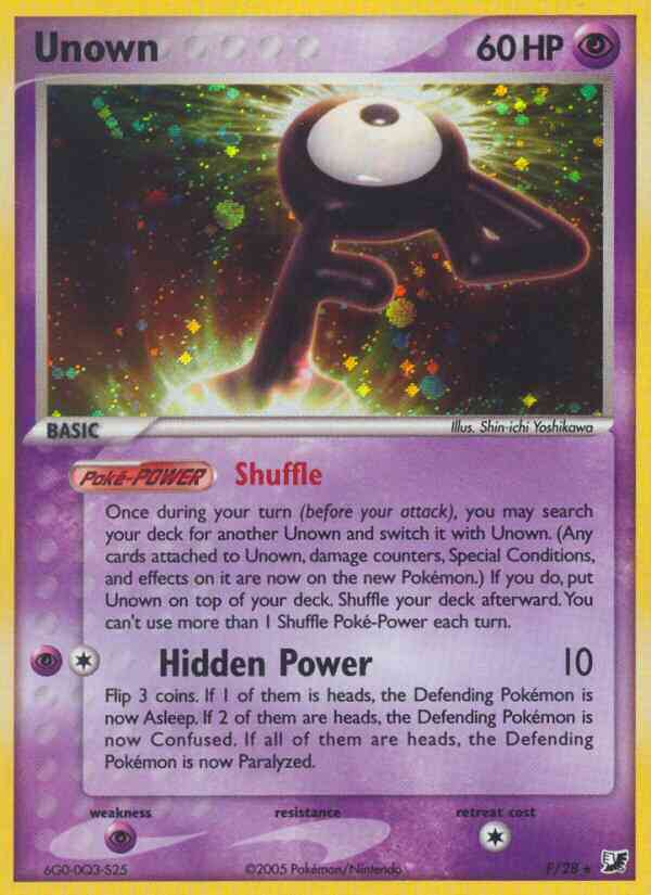 Unown - F/28 - Rare Holo [ex10-F] [Holo]