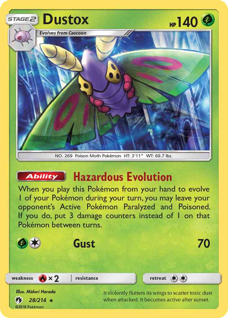 Dustox - 28/214 - Rare [sm8-28] [Non-Holo]