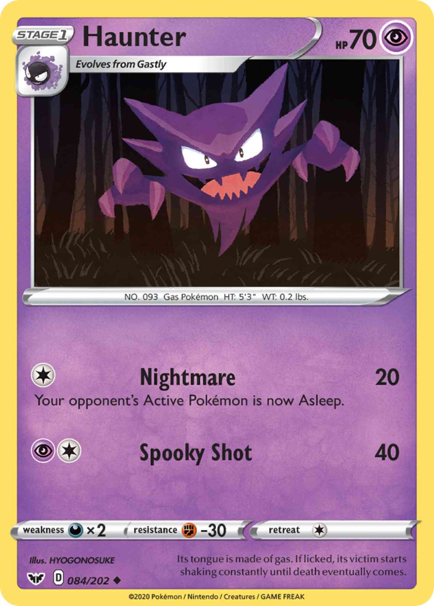 Haunter - 084/202 - Uncommon [swsh1-084] [Non-Holo]