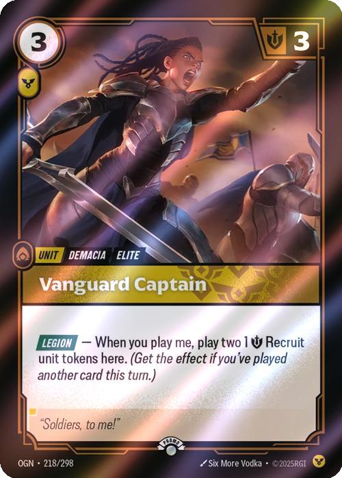 Vanguard Captain - 218/298 [Riftbound Organized Play Promotional Cards] [Foil]