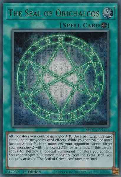 The Seal of Orichalcos - MAMA-EN111 - Pharaoh Ultra Rare - 1st Edition