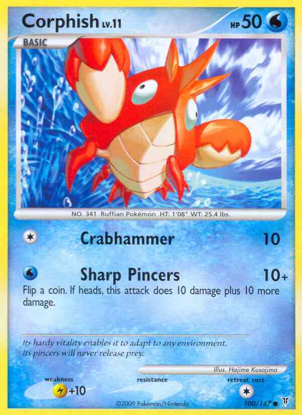 Corphish - 100/147 - Common [pl3-100] [Non-Holo]
