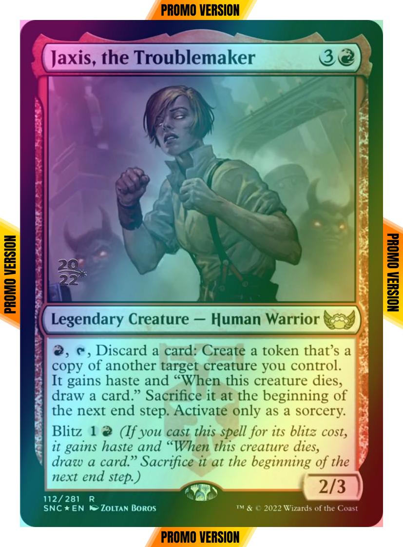 Jaxis, the Troublemaker [Prerelease] [112s] [Streets of New Capenna: Promos] [Foil]
