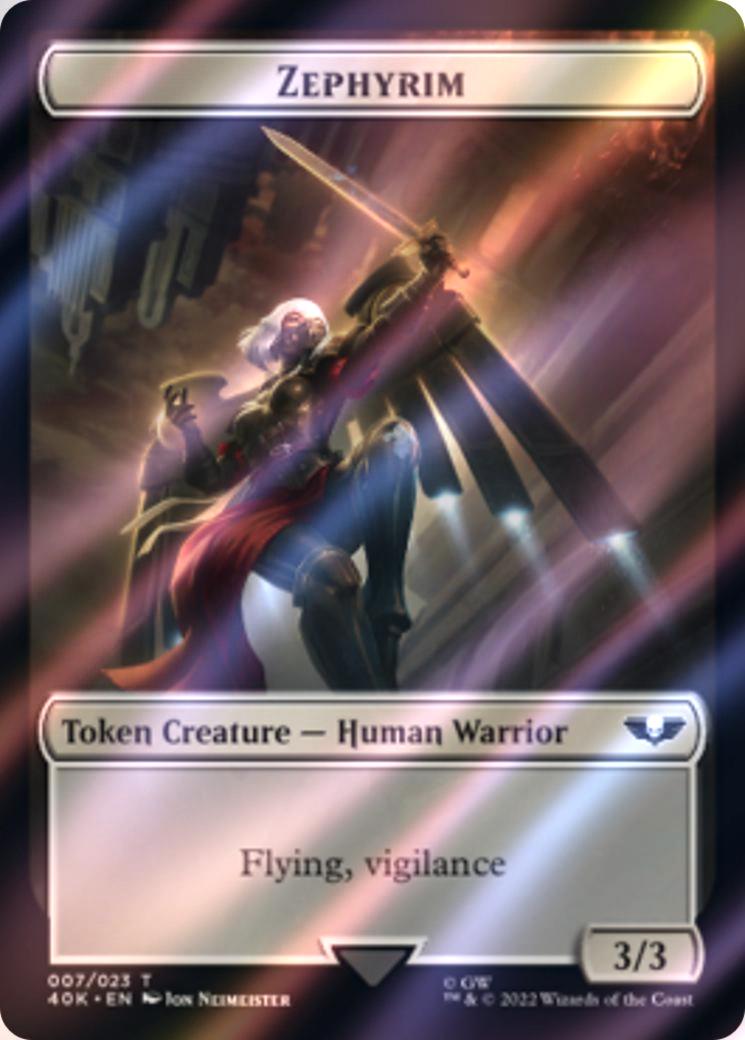 Soldier Token (02) // Zephyrim Token (07) [Universes Beyond: Warhammer 40,000: Tokens] [Surge Foil]