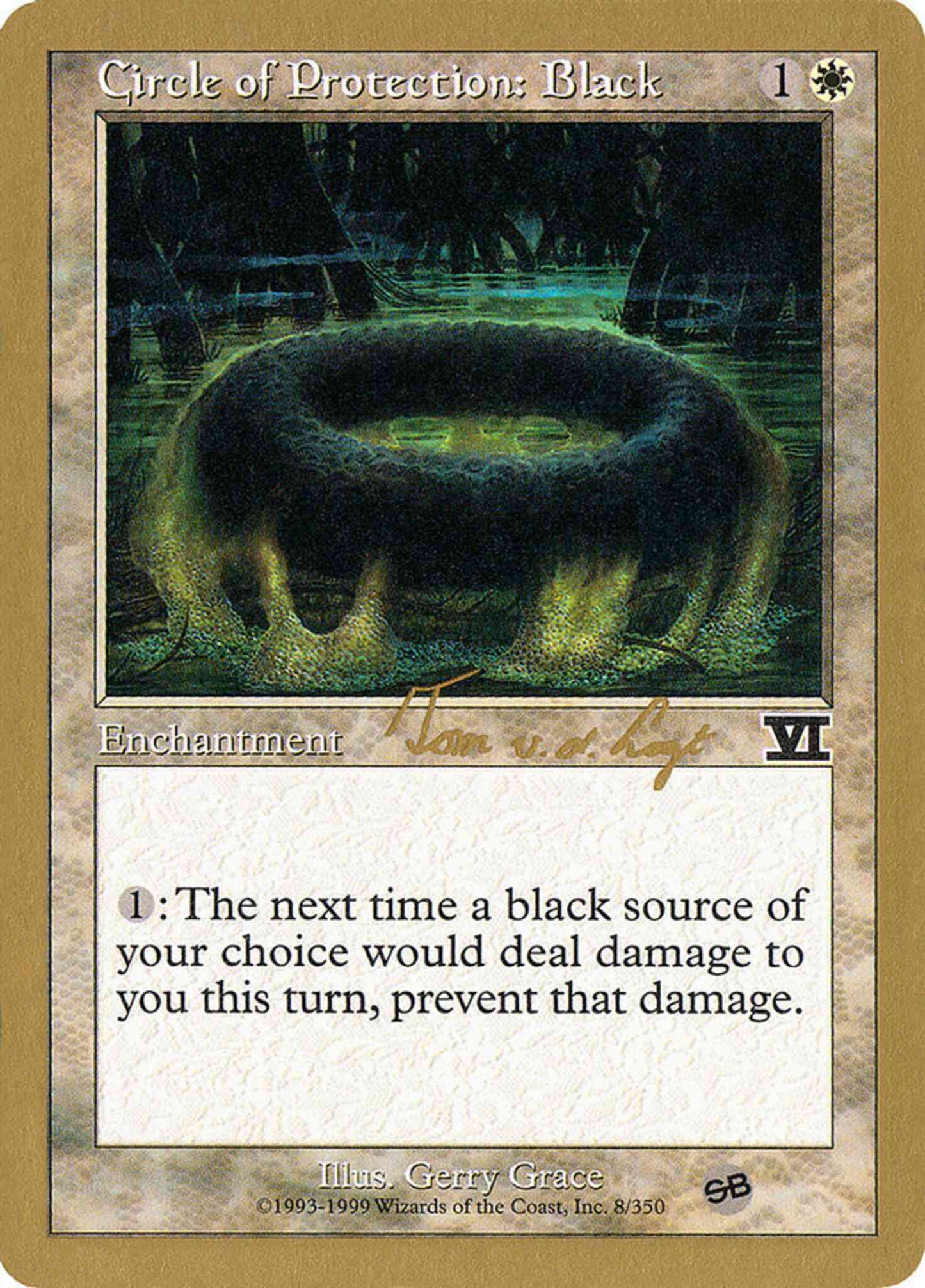 Circle of Protection: Black [tvdl8sb] [World Championship Decks 2000] [Non-Foil]