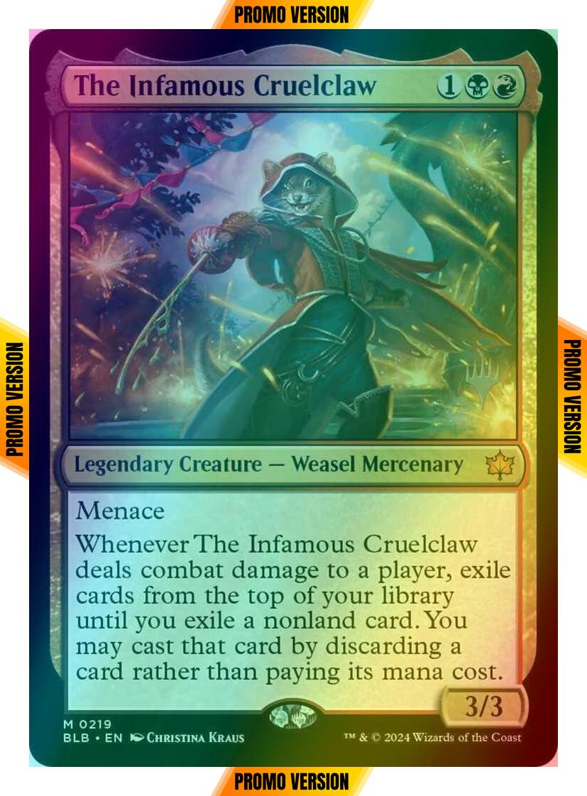 The Infamous Cruelclaw [219p] [Promo Pack] [Bloomburrow: Promos] [Foil]