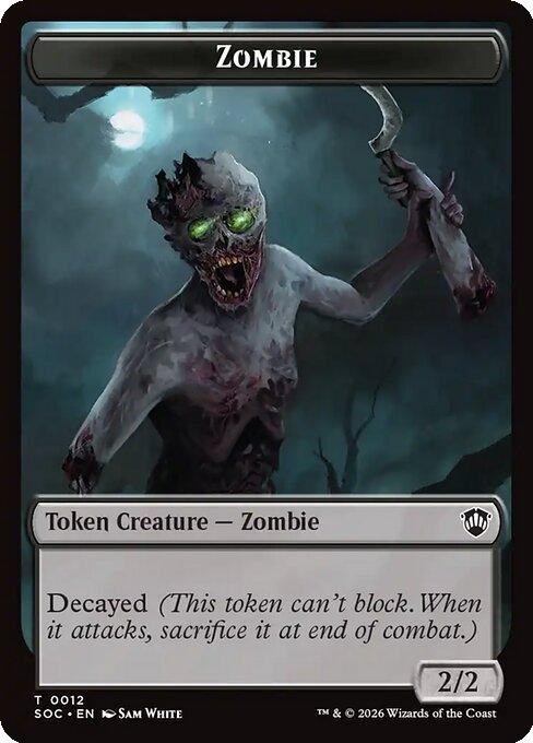 Snake Token (11) // Zombie Token (12) [Secrets of Strixhaven: Commander: Tokens] [Non-Foil]
