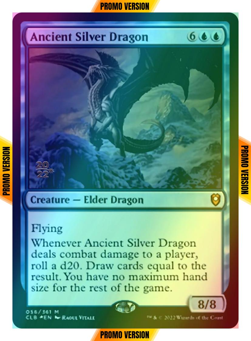 Ancient Silver Dragon [56s] [Prerelease] [Commander Legends: Battle for Baldur's Gate: Promos] [Foil]