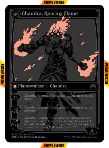 Chandra, Fire of Kaladesh // Chandra, Roaring Flame [135] [San Diego Comic-Con 2015] [Foil]