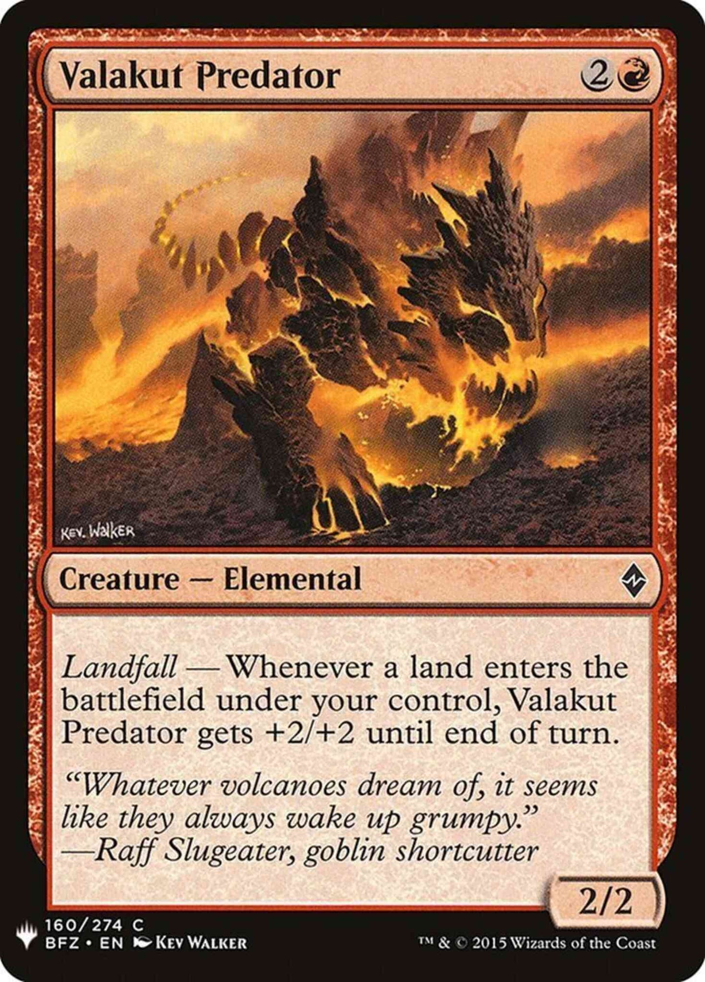Valakut Predator [BFZ-160] [The List] [Non-Foil]