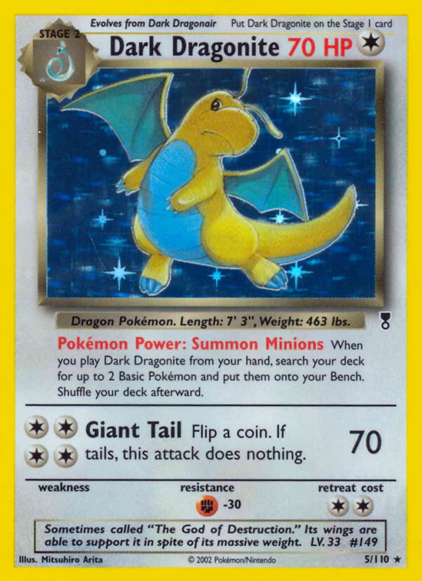 Dark Dragonite - 5/110 - Rare [base6-5] [Reverse Holo]