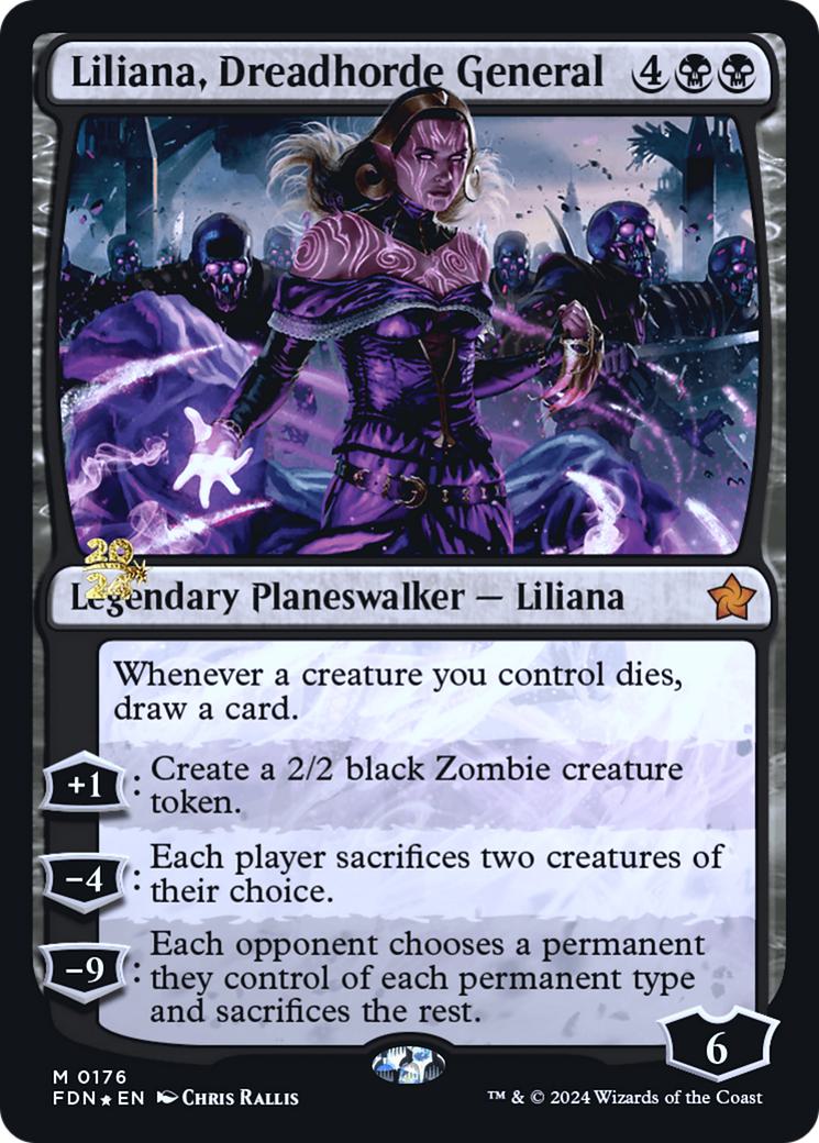 Liliana, Dreadhorde General [176s] [Prerelease] [Foundations: Promos] [Foil]