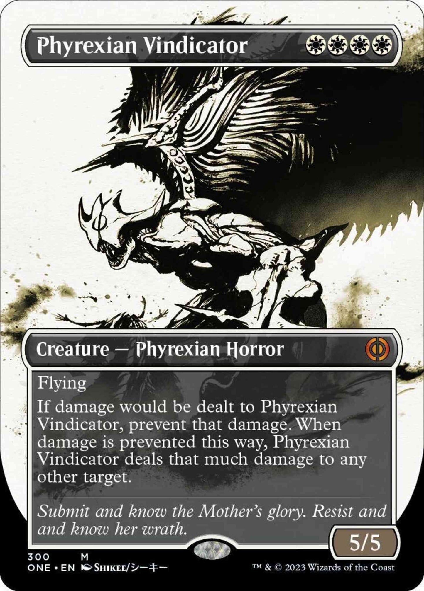 Phyrexian Vindicator [300] [Borderless] [Ichor] [Phyrexia: All Will Be One] [Non-Foil]