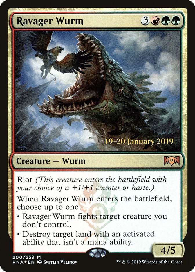 Ravager Wurm [200s] [Ravnica Allegiance Promos] [Foil]