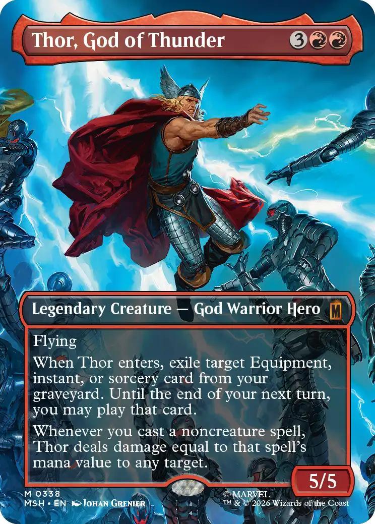 Thor, God of Thunder [338] [Borderless] [Scene] [Marvel Super Heroes] [Non-Foil]