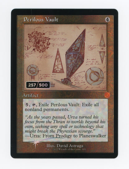 Perilous Vault — Serial Numbered|257/500|Retro Frame|Schematic|Foil — ID 17605