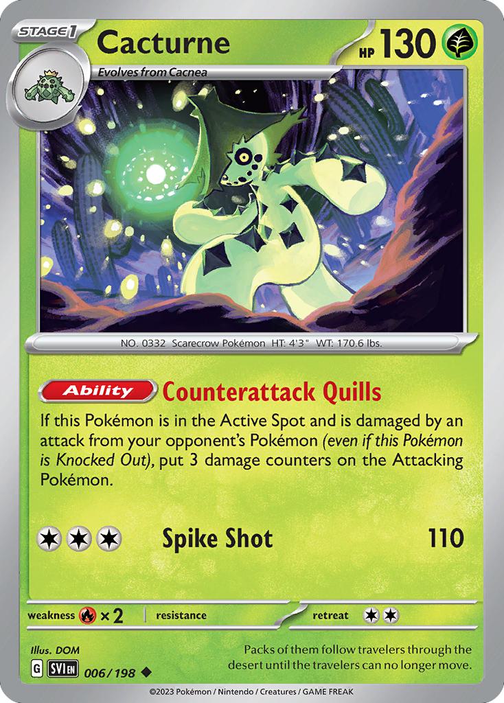 Cacturne - 006/198 - Uncommon [sv01-006] [Non-Holo]