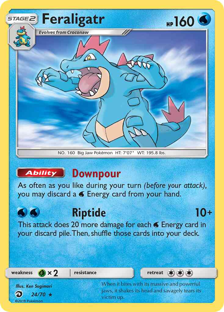 Feraligatr - 24/70 - Rare Holo [sm75-24] [Holo]