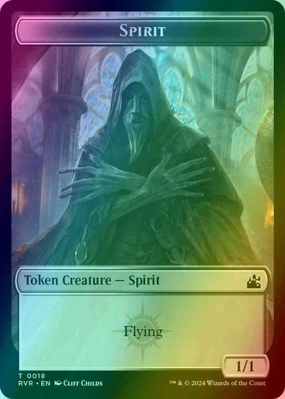 Spirit Token (18) // Wurm Token (13) [Ravnica Remastered: Tokens] [Foil]