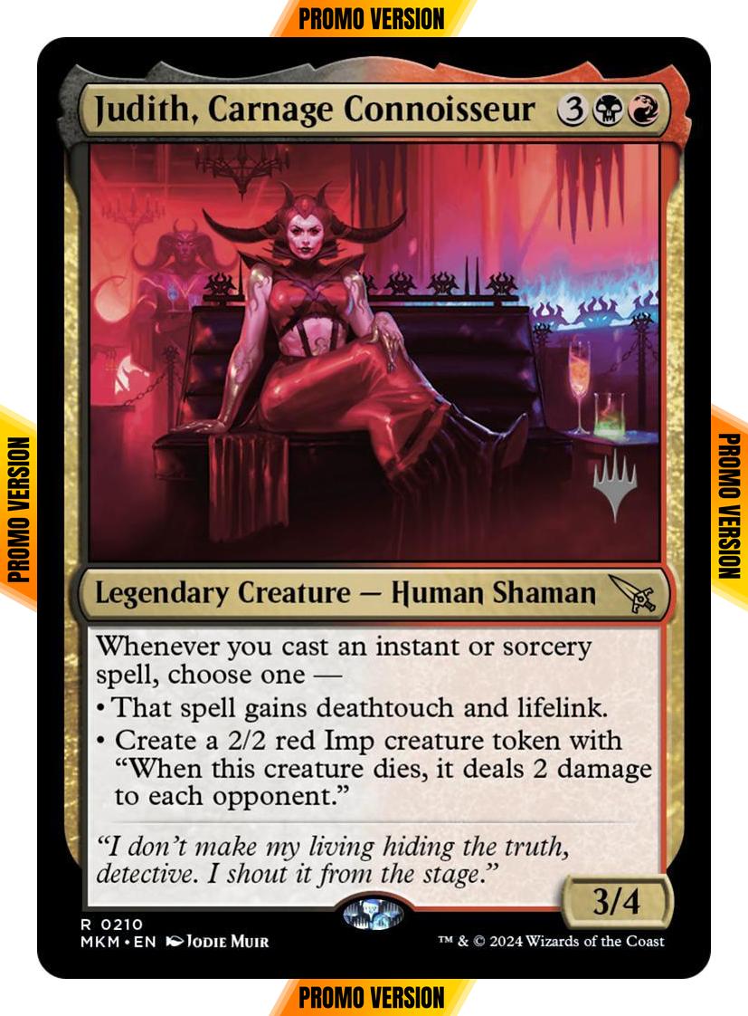 Judith, Carnage Connoisseur [210p] [Promo Pack] [Murders at Karlov Manor: Promos] [Non-Foil]